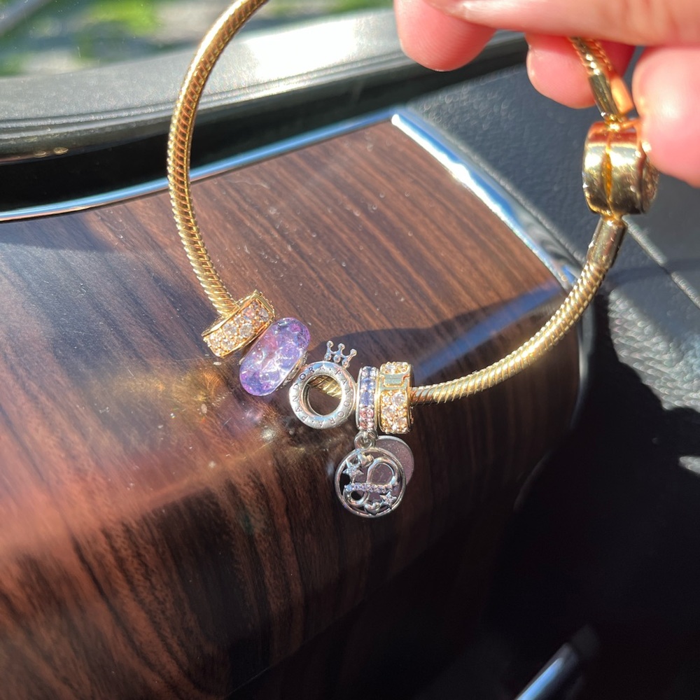 Pandora Moments Sparkling Crown O Snake Chain Bracelet